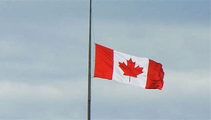 canadian flag half mast