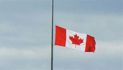 canadian flag half mast